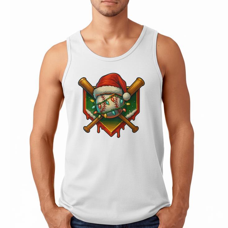 Baseball Xmas Christmas Baseball Ice Cream Drip Boys Men Tank Top