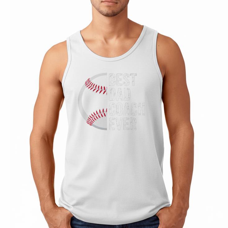 Best Baseball Dad Coach Ever Retro Father Baseball Coach Dad Premium Men Tank Top