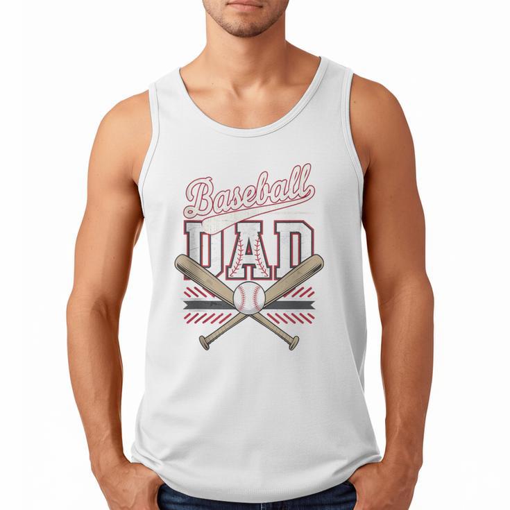 Best Baseball Dad Ever Vintage Baseball Daddy Father's Day Men Tank Top