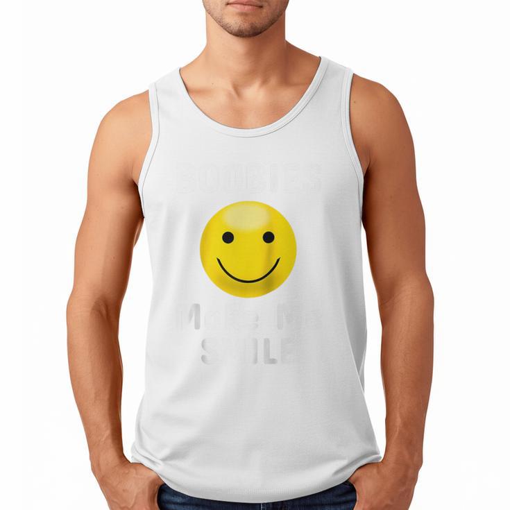 Boobies Make Me Smile Mardi Gras Raglan Baseball Tee Men Tank Top