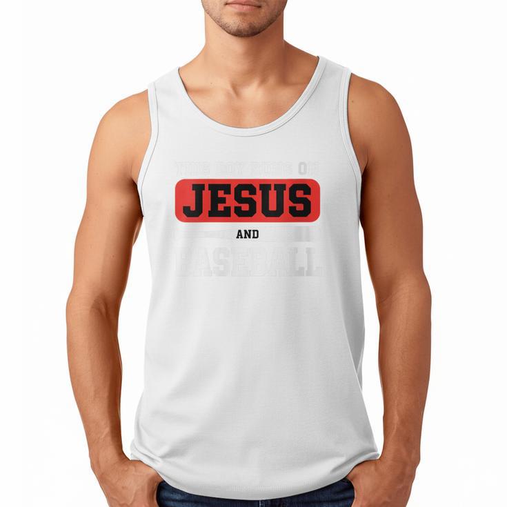 This Boy Runs On Jesus And Baseball Christian Baseball Men Tank Top