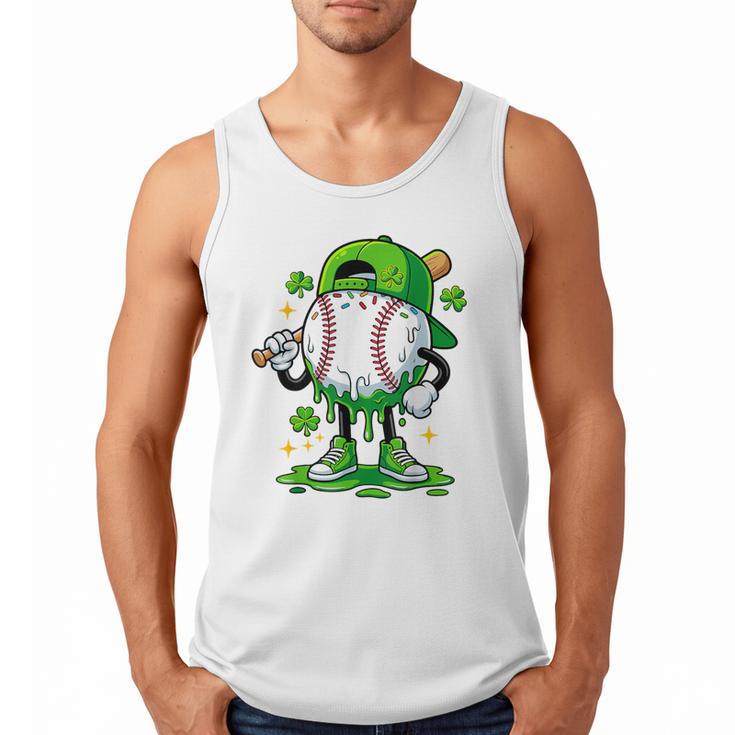 Boys St Patrick’s Day Baseball Drip Ice Cream Apparel Youth Men Tank Top