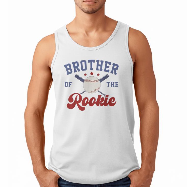 Brother Of Rookie 1st Birthday Baseball Boy Family Matching Men Tank Top