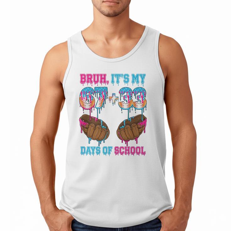Bruh Its My 67 33 Day Of School Baseball Boys Kids 100th Day Men Tank Top