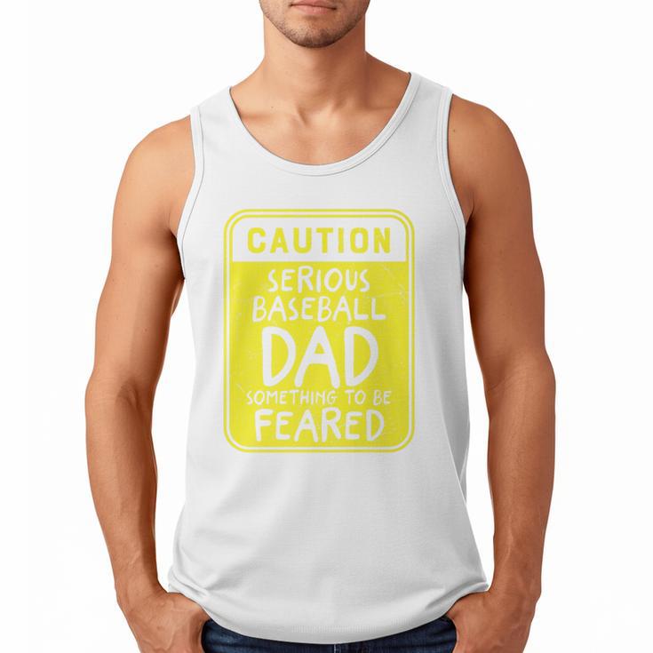 Caution Serious Baseball Dad Something To Be Feared Premium Men Tank Top