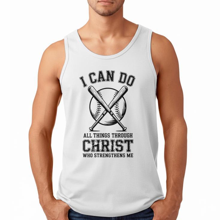 Christian Baseball Philippians 4 Men Tank Top