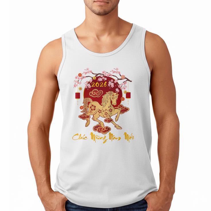 Chuc Mung NAM Moi 2026 Vietnamese Lunar New Year Of Horse Raglan Baseball Tee Men Tank Top