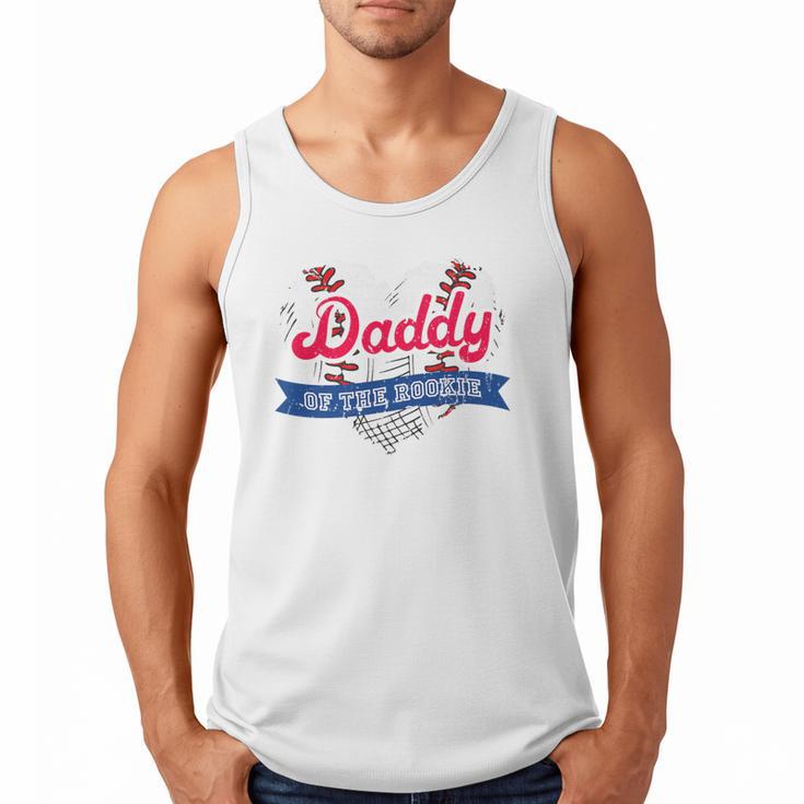 Daddy Of The Rookie Baseball Dad Retro Love Heart Birthday Premium Men Tank Top
