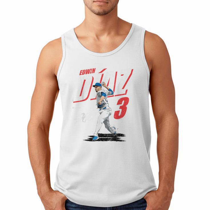 Edwin Diaz Los Angeles D Baseball Players MLBEDD204M Men Tank Top