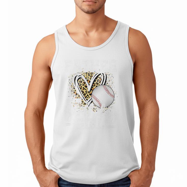 Father Of The Birthday Girl Baseball Dad Leopard Heart Premium Tri-Blend Men Tank Top