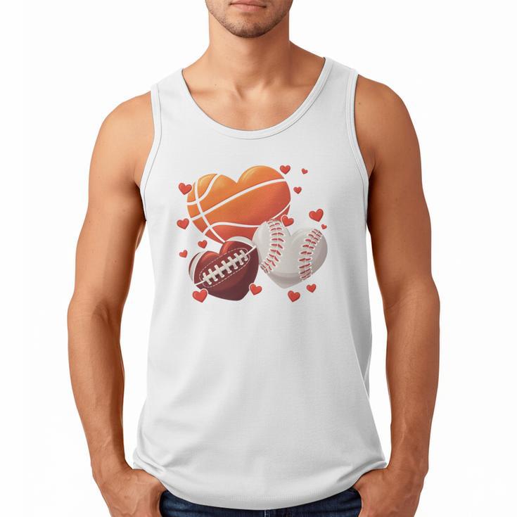Football Basketball Baseball Heart Valentine Boys Men Kid Men Tank Top