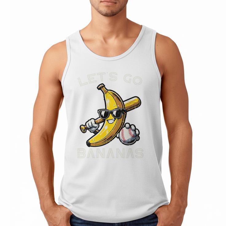 Lets Go Bananas Baseball Retro Sports Boys Kids Men Youth Premium Tri-Blend Men Tank Top