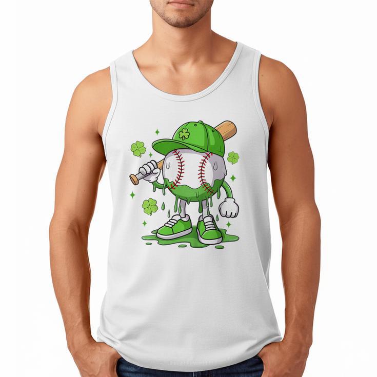 Kids Boys Happy St Patricks Day Kids Baseball Ice Cream Drip Men Tank Top