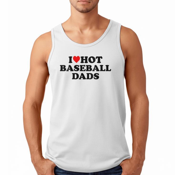 I Love Hot Baseball Dads Heart Men Tank Top