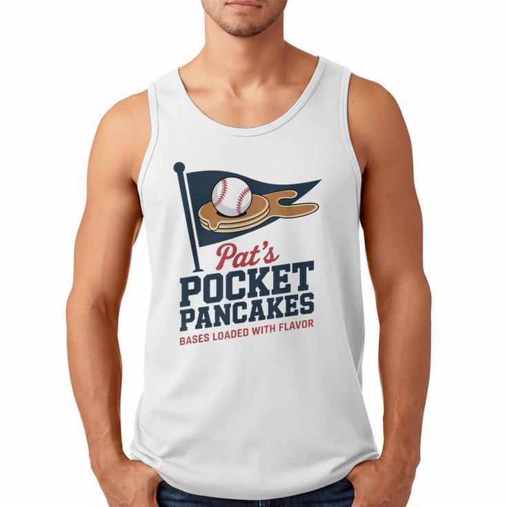 Pat's Pocket Pancakes Flag Baseball On Pancake Men Tank Top