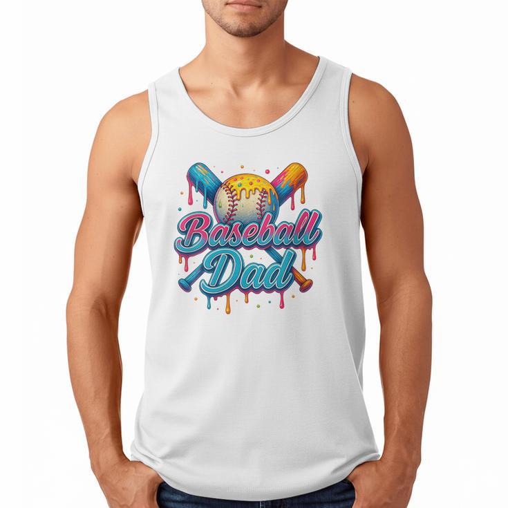 Retro Baseball Dad Dripping Ice Cream Father's Day Men Tank Top