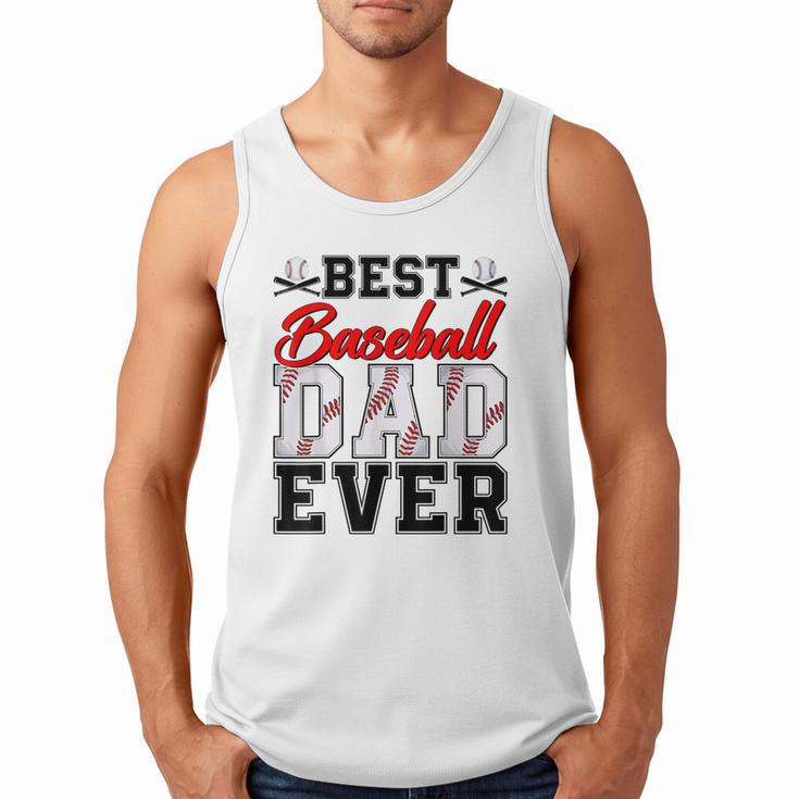 Retro Best Baseball Dad Ever Daddy Happy Fathers Day Men Men Tank Top