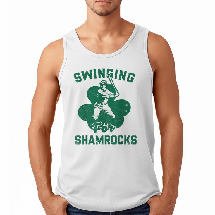 Shamrock Baseball Dad St Patricks Irish Ireland St Paddys Men Tank Top