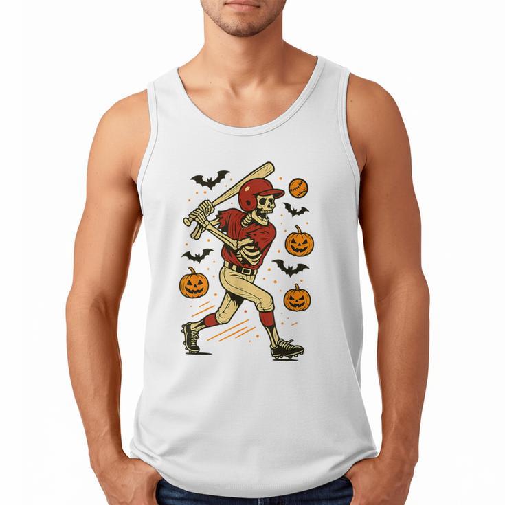 Skeleton Halloween Baseball Boys Men Kids Toddler Men Tank Top