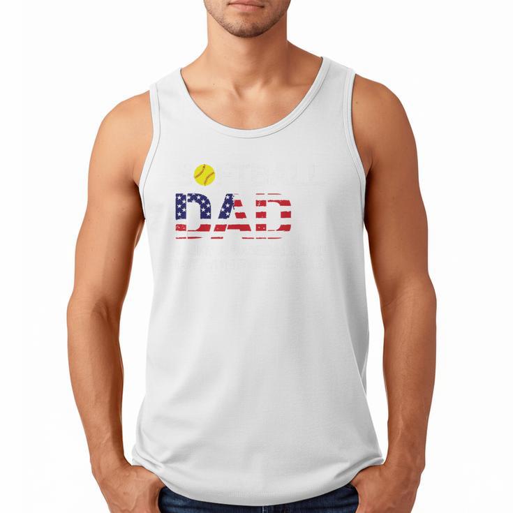 Softball Dad Like Baseball Dad But Bigger Balls Joke Premium Tri-Blend Men Tank Top