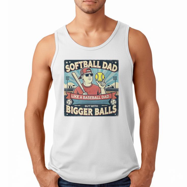 Softball Dad Like a Baseball Dad Gift Men Premium Men Tank Top