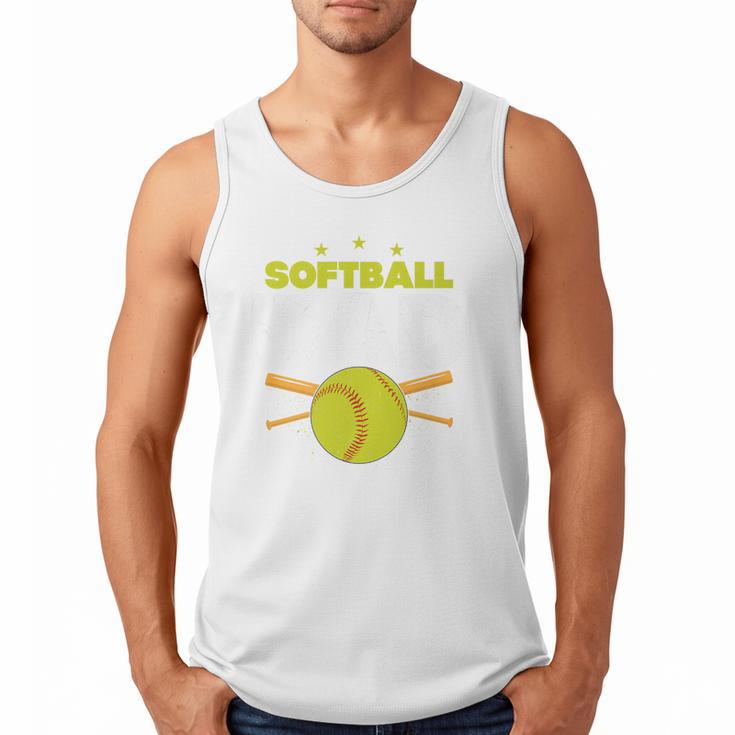 Softball Dad Just Like A Baseball Dad Player Premium Men Tank Top
