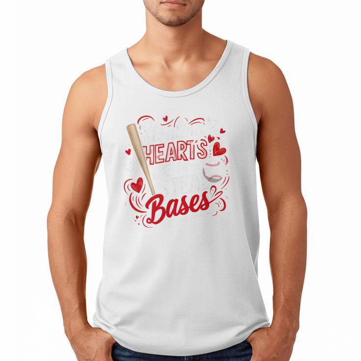 Stealing Hearts Like I Steal Bases Softball Baseball Batter Men Tank Top