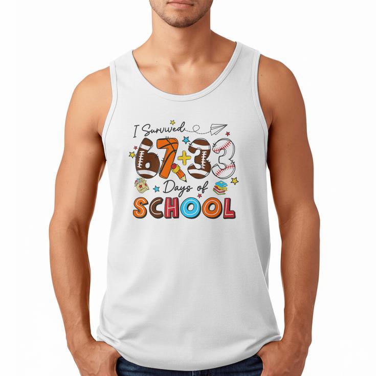 I Survived 67 33 Days Of School Baseball Basketball Football Men Tank Top I Survived 67 33 Days Of School Baseball Basketball Football Men Tank Top