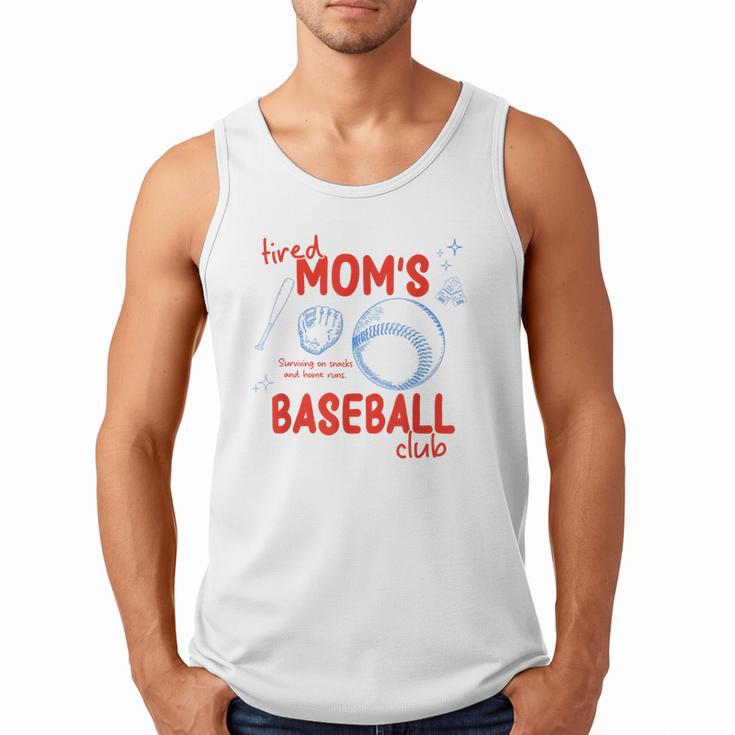 Tired Baseball Mom Club Baseball Mama Mother's Day Men Tank Top