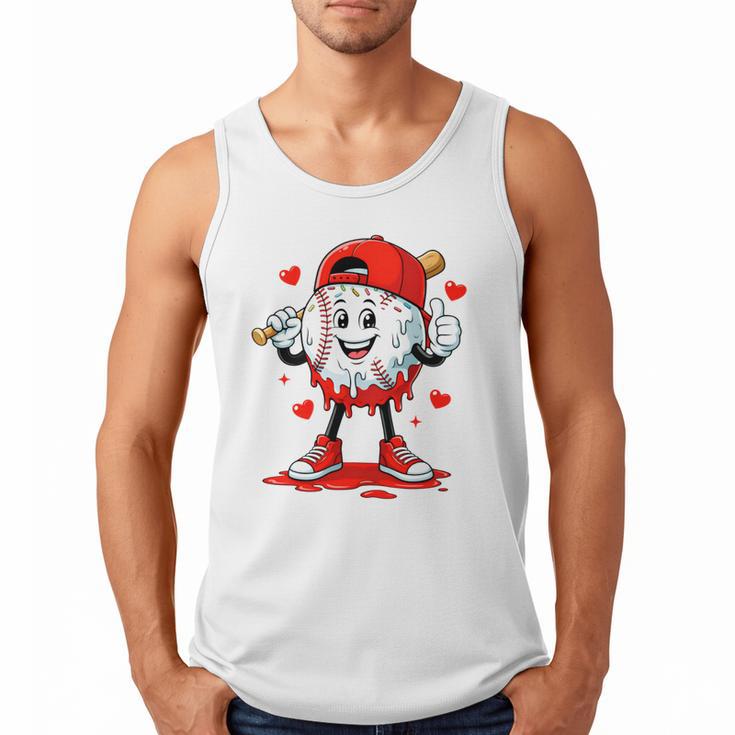 Valentine Baseball Heart Sports Men Boys Kid Men Tank Top