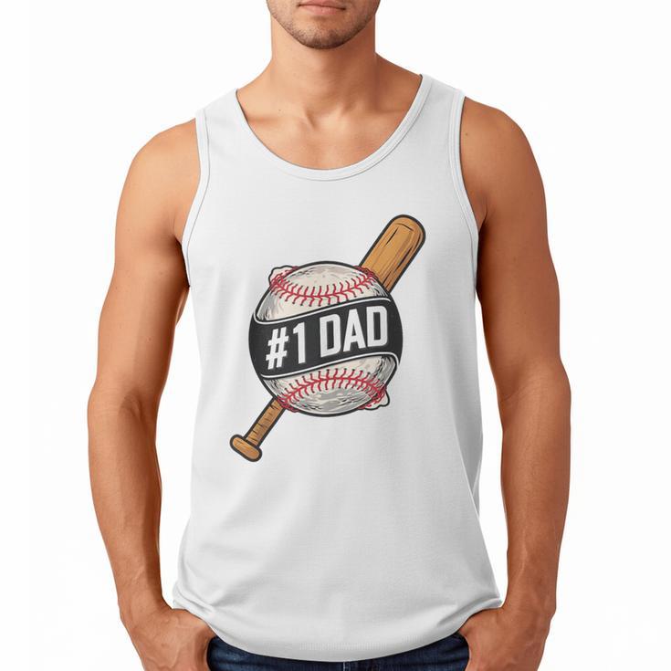 Vintage 1 Baseball Dad Daddy Father's Day From Son Daughter Men Tank Top