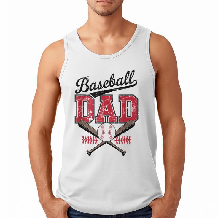 Vintage Baseball Dad Daddy Father's Day Baseball Players Men Tank Top