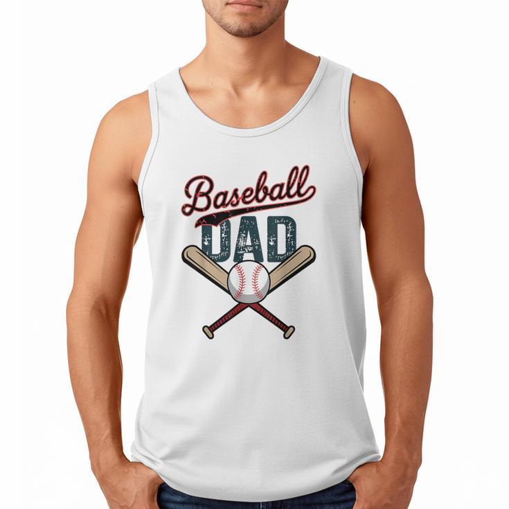 Vintage Baseball Dad Happy Fathers Day Players Toddler Kids Men Tank Top
