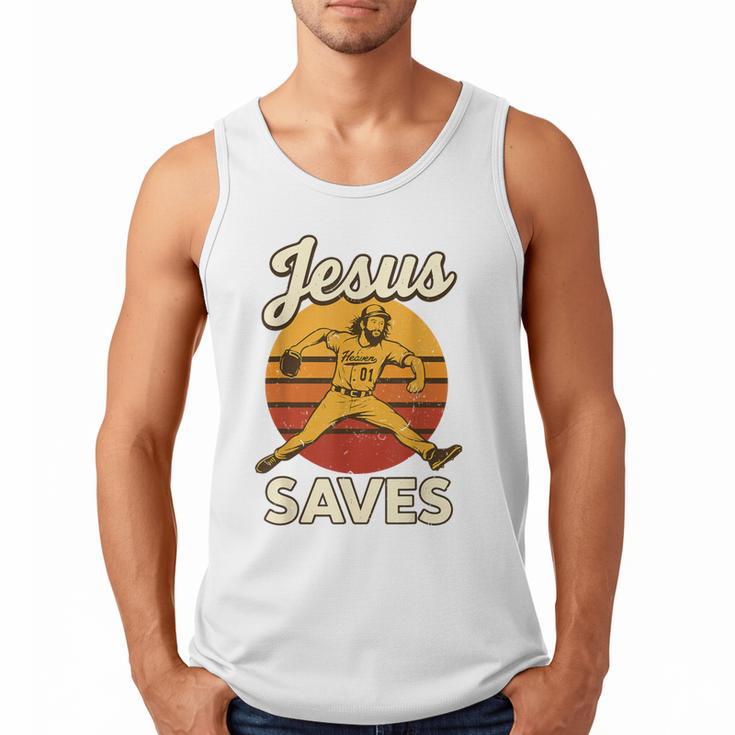 Youth Boy Baseball Jesus Saves Christian Baseball Religious Men Tank Top