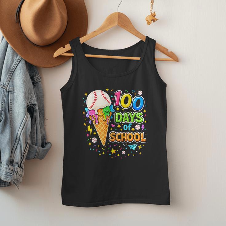 100 Days Of School Baseball Ice Cream Drip Boys Kids Player Men Tank Top