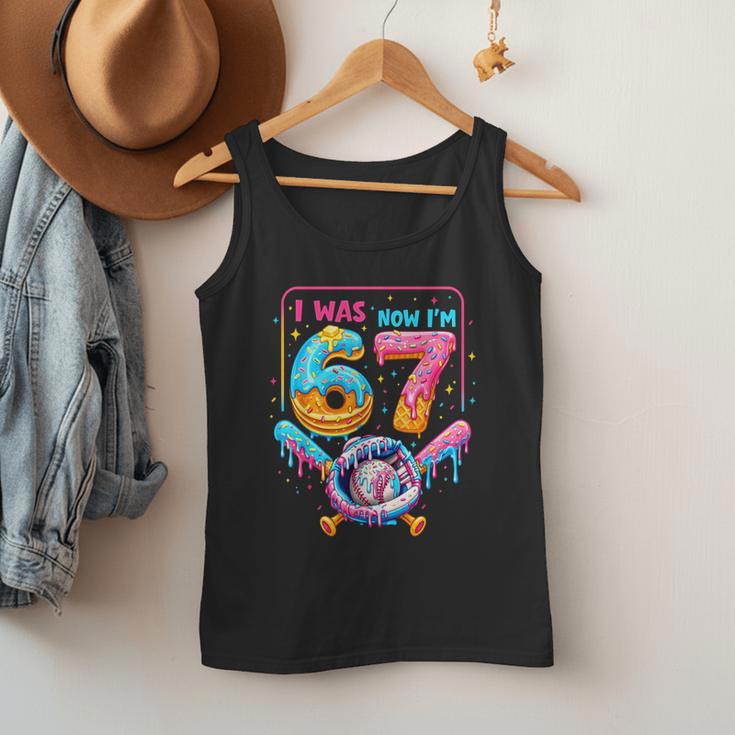 7th Birthday Boys I Was 6 Now I'm 7 Baseball Ice Cream Drip Men Tank Top
