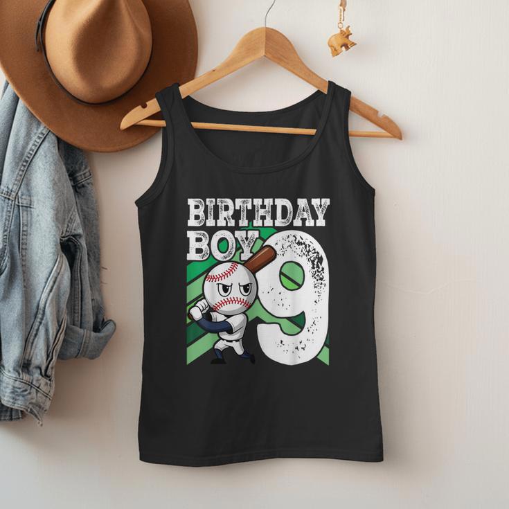 9th Birthday Baseball Birthday Party 9th Birthday Boy Men Tank Top