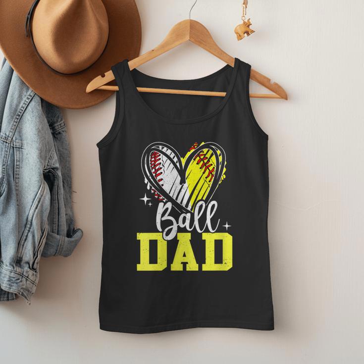 Ball Dad Softball Baseball Dad Fathers Day Men Tank Top