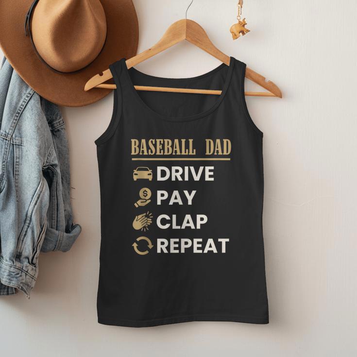 Baseball Dad Drive Pay Clap Repeat Father's Day Men Tank Top