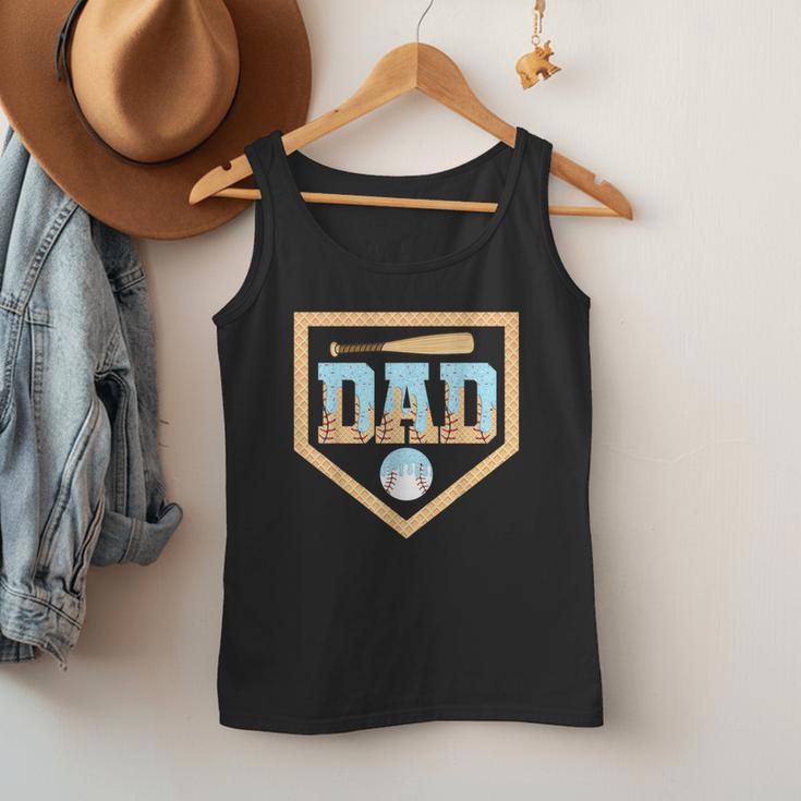 Baseball Dad Ice Cream Drip Home Plate Bat Cool Fathers Day Men Tank Top Baseball Dad Ice Cream Drip Home Plate Bat Cool Fathers Day Men Tank Top