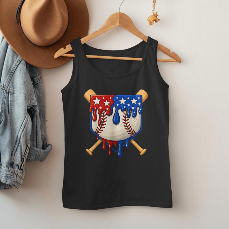 Baseball Drip American Flag Home Plate 4th Of July Patriotic Men Tank Top Baseball Drip American Flag Home Plate 4th Of July Patriotic Men Tank Top