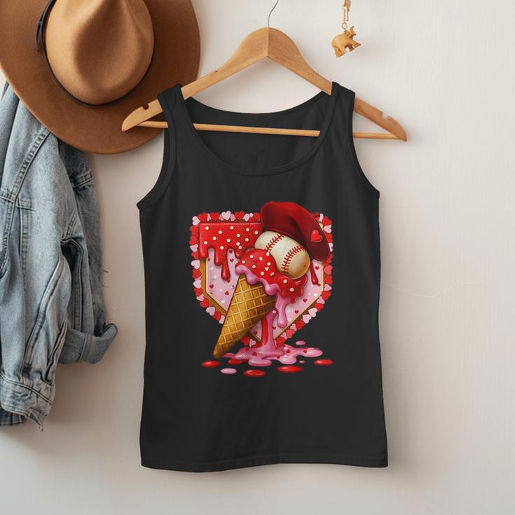 Baseball Heart Valentine Baseball Ice Cream Drip Boys Girls Men Tank Top