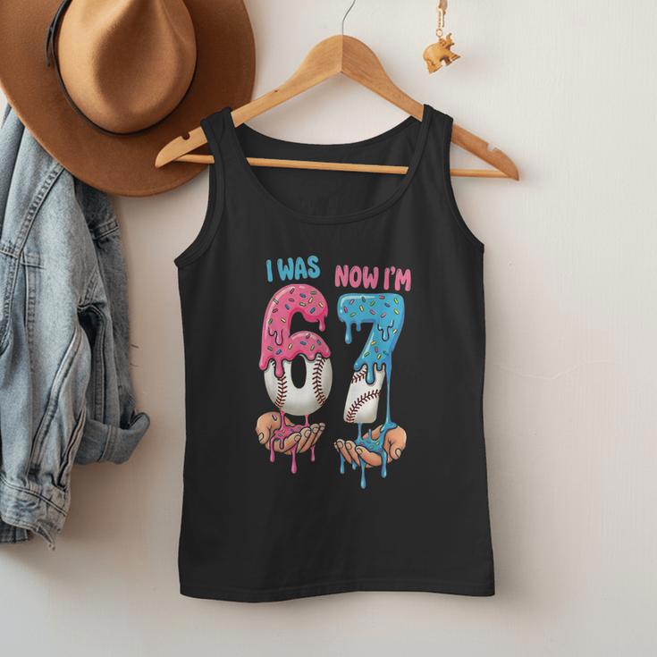 Baseball Ice Cream I Was 6 Now I'm 7 67 Birthday Boy Men Tank Top Baseball Ice Cream I Was 6 Now I'm 7 67 Birthday Boy Men Tank Top