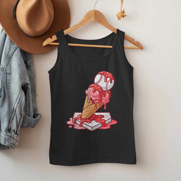 Baseball Ice Cream Drip Youth Strawberry Baseball Red Men Tank Top