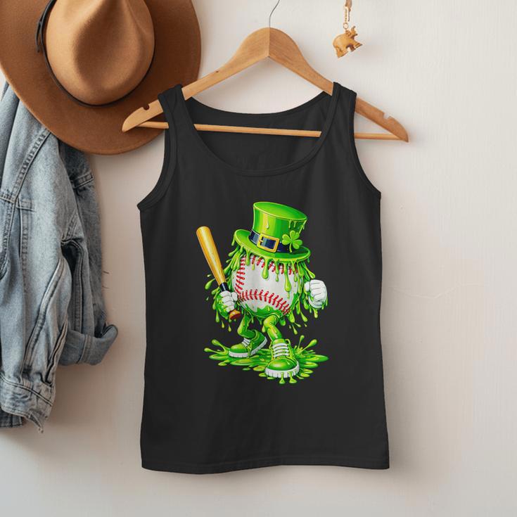Baseball Player Ice Cream Drip Shamrocks St Patrick's Day Men Tank Top