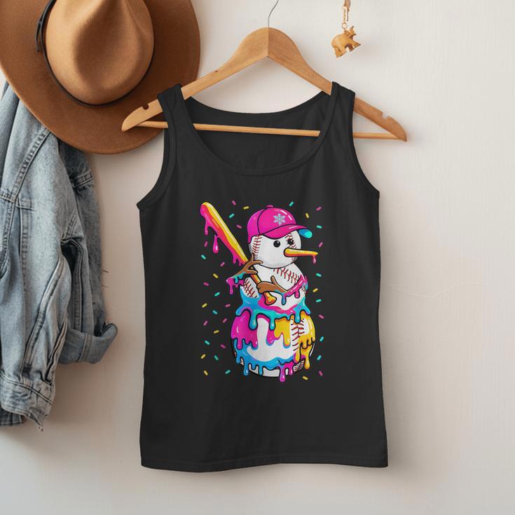 Baseball Snowman Drip Christmas Baseball Boys Men Kids Men Tank Top