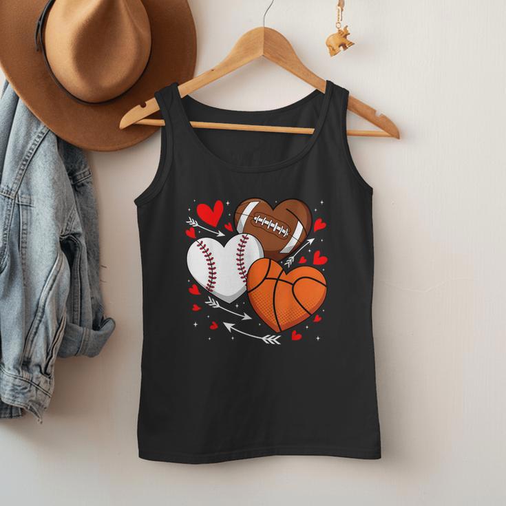 Cute Heart Baseball Basketball Football Valentine Boy Men Men Tank Top Cute Heart Baseball Basketball Football Valentine Boy Men Men Tank Top