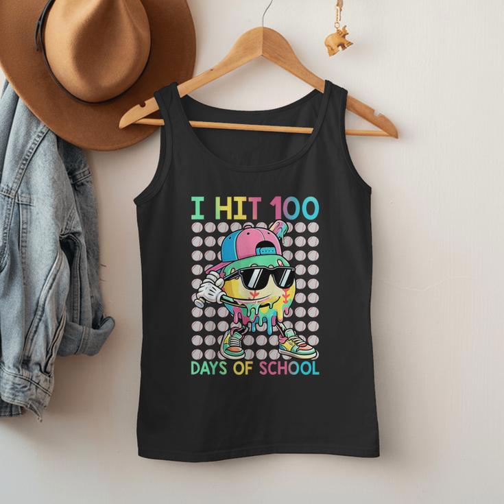 I Hit 100 Days Of School Baseball Drip 100th Day Of School Men Tank Top