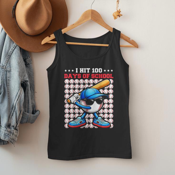 I Hit 100 Days Of School Baseball Player Kids Boys Son Men Tank Top