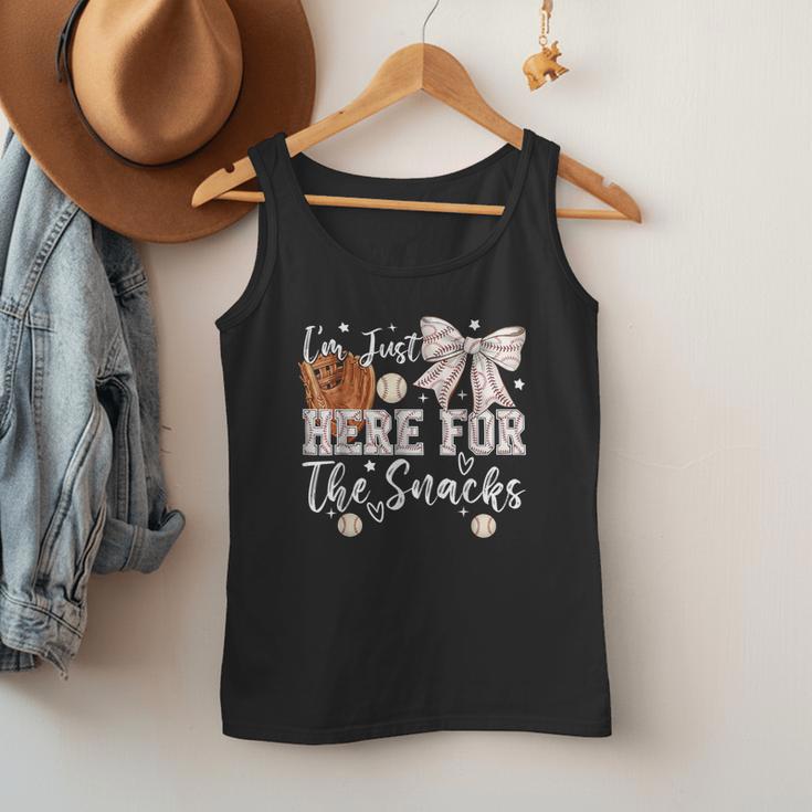 I'm Just Here For The Snacks Baseball Coquette Game Day Girl Men Tank Top I'm Just Here For The Snacks Baseball Coquette Game Day Girl Men Tank Top